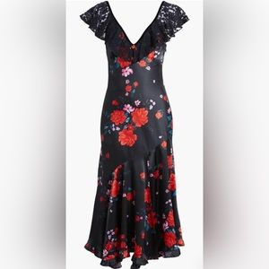 Free People Warm Hearts Lace & Satin Maxi Dress